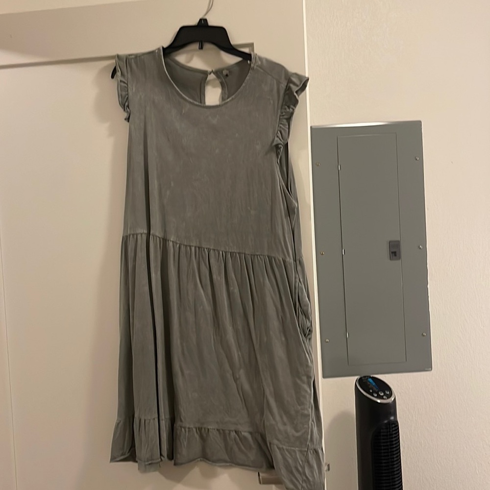 Forever 21 Ruffle Sleeve Shirt Dress